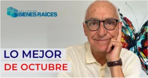 Carlos Devis mirando adelante y texto con titulo de entrada recopilatoria Lo mejor de octubre