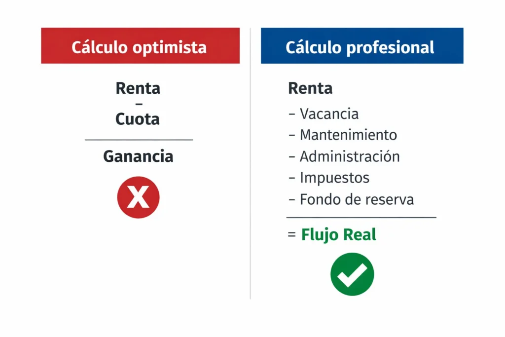 cómo evitar errores al invertir en bienes raíces calculando correctamente el flujo de caja